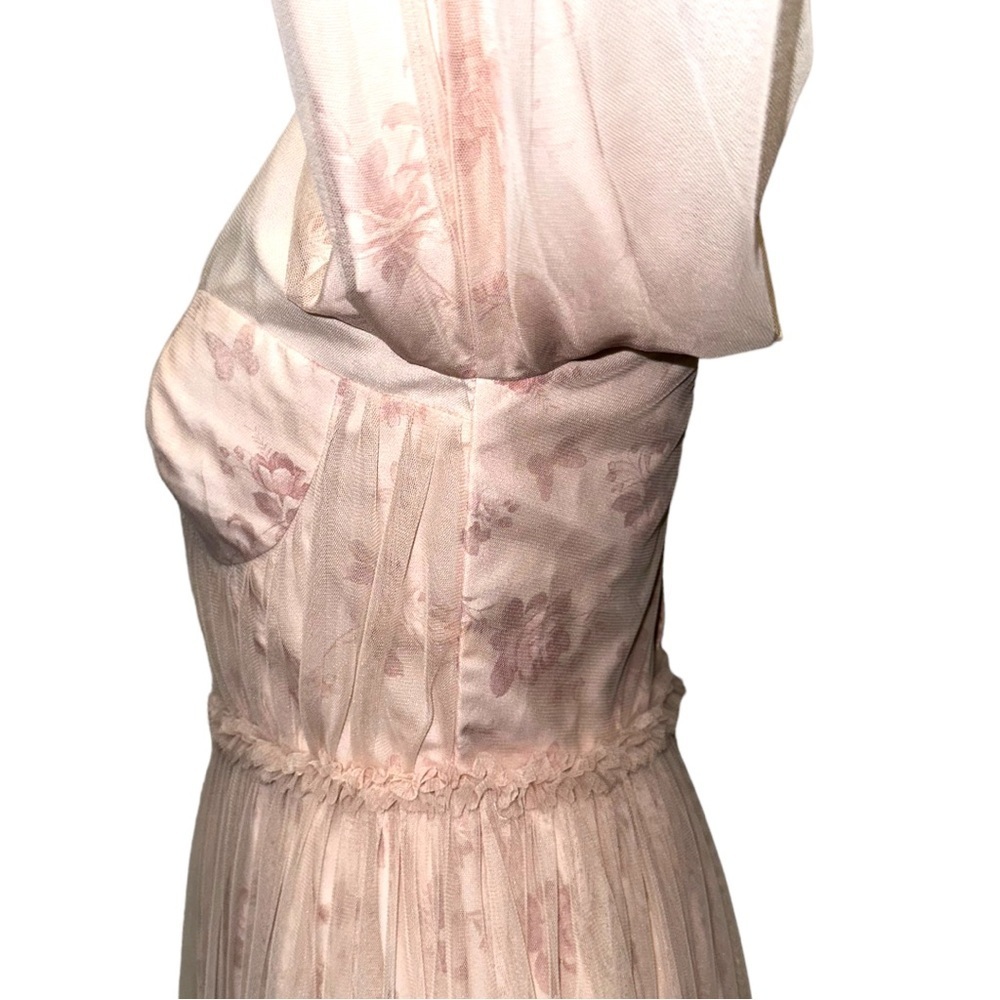 Ivy City Co Blush Pink Floral Tulle Maxi Dress - Picture 12 of 16